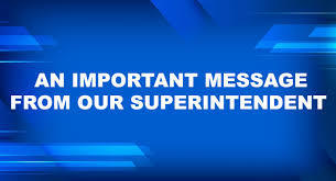 Message From Superintendent